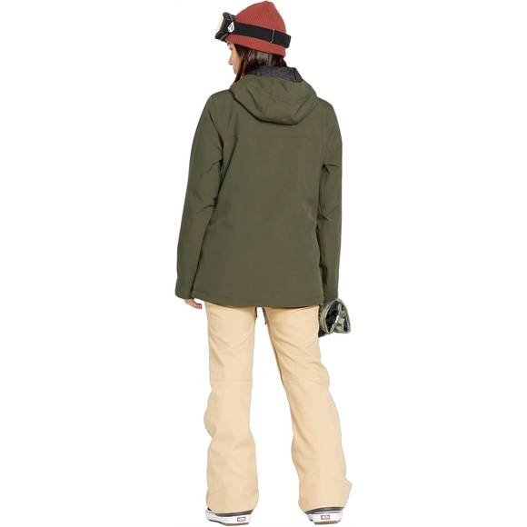 NEW VOLCOM women's stoney shadow insulated snowboard ski jacket in ivy - Picture 2 of 4